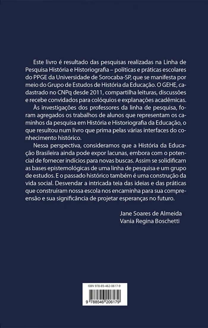 Horizontes abertos: Percursos e caminhos da história da educação paulista Horizontes abertos Quarta Capa