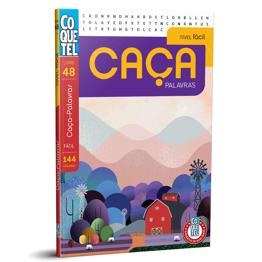 Livro coquetel caça-palavras nível fácil ed 48 Livro coquetel caça-palavras nível fácil ed 48