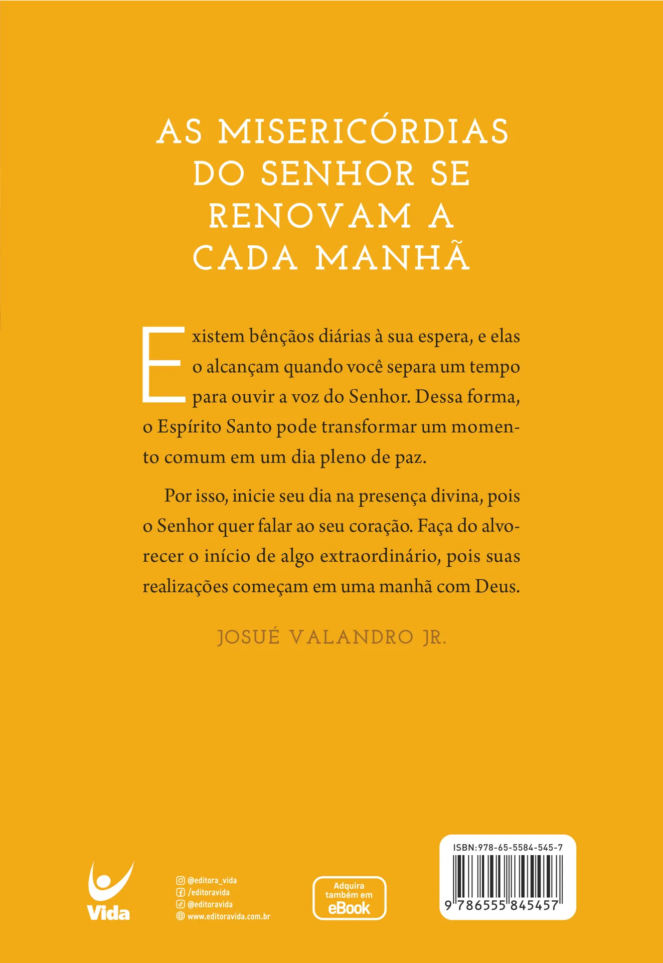 Manhã com Deus: 365 meditações para uma vida extraordinária Manhã com Deus Quarta Capa