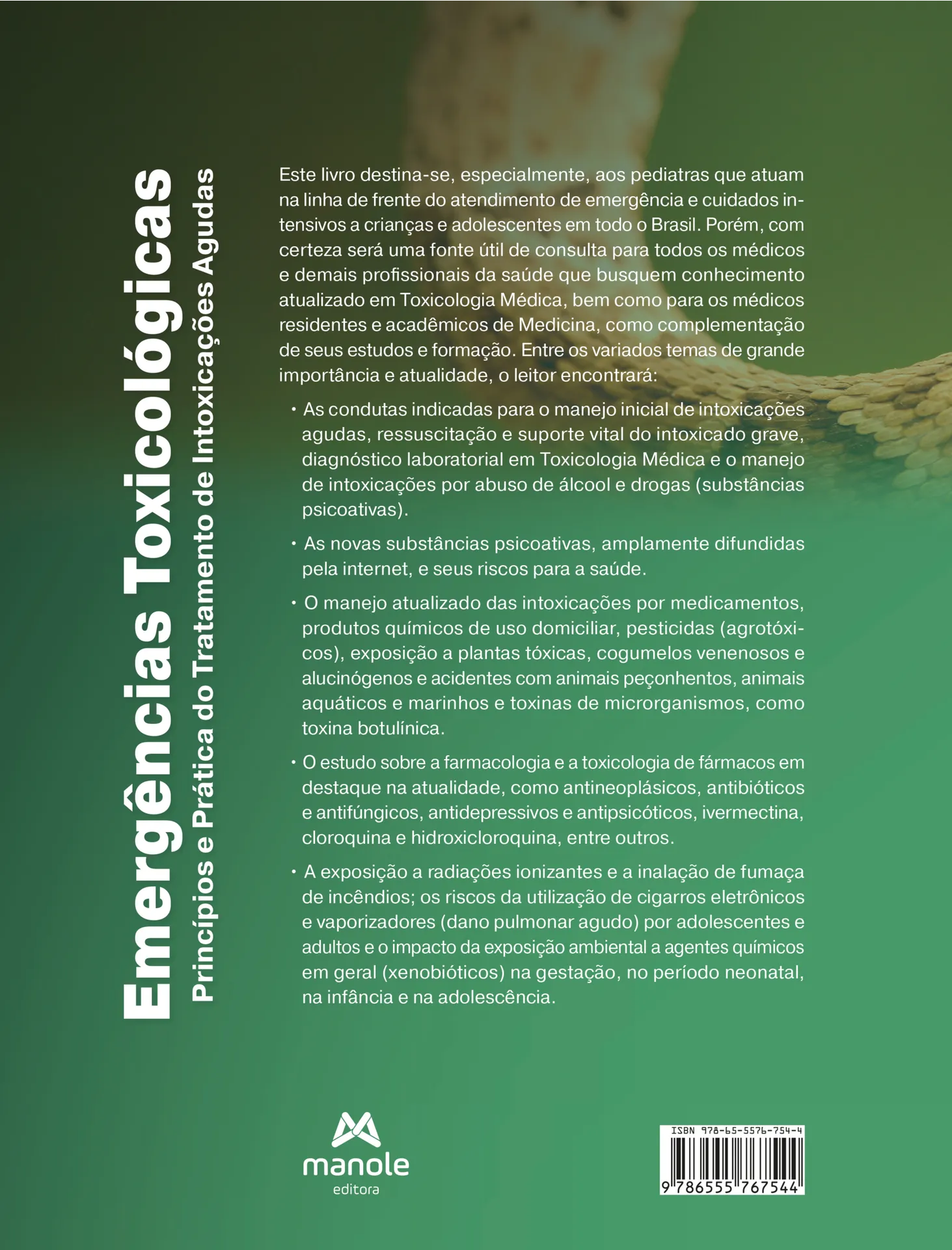 Emergências toxicológicas: princípios e prática do tratamento de intoxicações agudas Emergências toxicológicas Quarta Capa