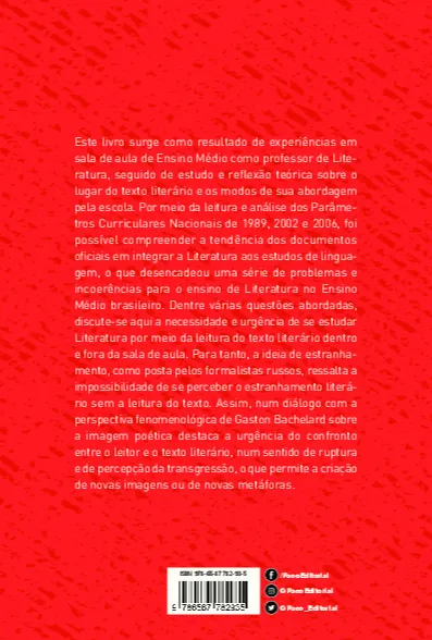 A educação literária e o estranho A educação literária e o estranho Quarta Capa