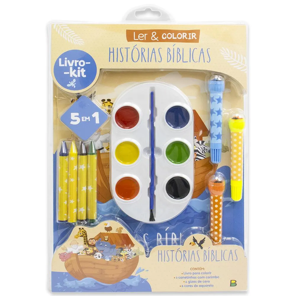 Livro-kit ler & colorir - A Bíblia para colorir Livro-kit ler & colorir - A Bíblia para colorir