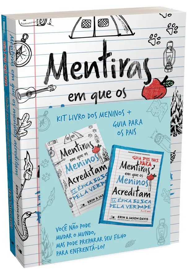 Kit Mentiras em que os meninos acreditam e a épica busca pela verdade + Guia dos pais