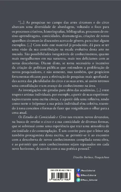 Estudos de comicidade e circo Estudos de comicidade e circo Quarta Capa