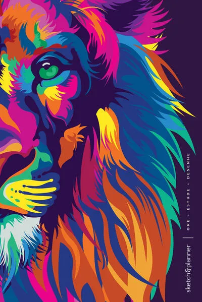 Sketch & Planner – Lion Colors: Ore, Estude, Desenhe