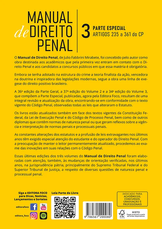 Manual de direito penal - Parte especial - Arts. 235 a 361 do CP: Manual de direito penal - Parte especial - Arts. 235 a 361 do CP: - Imagem 2