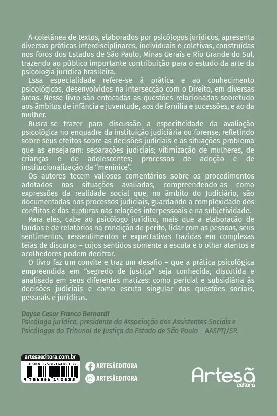 Avaliação psicológica e lei: adoção, vitimização, separação conjugal, dano psíquico e outros temas Avaliação psicológica e lei: adoção, vitimização, separação conjugal, dano psíquico e outros temas - Imagem 2