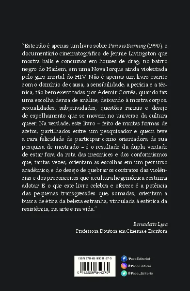Cinema queerité: gêneros e identidades no documentário "Paris is burning" Cinema queerité Quarta Capa