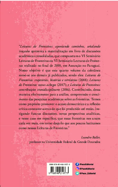 Leituras de fronteiras: apontando caminhos, señalando traçados Leituras de fronteiras Quarta Capa
