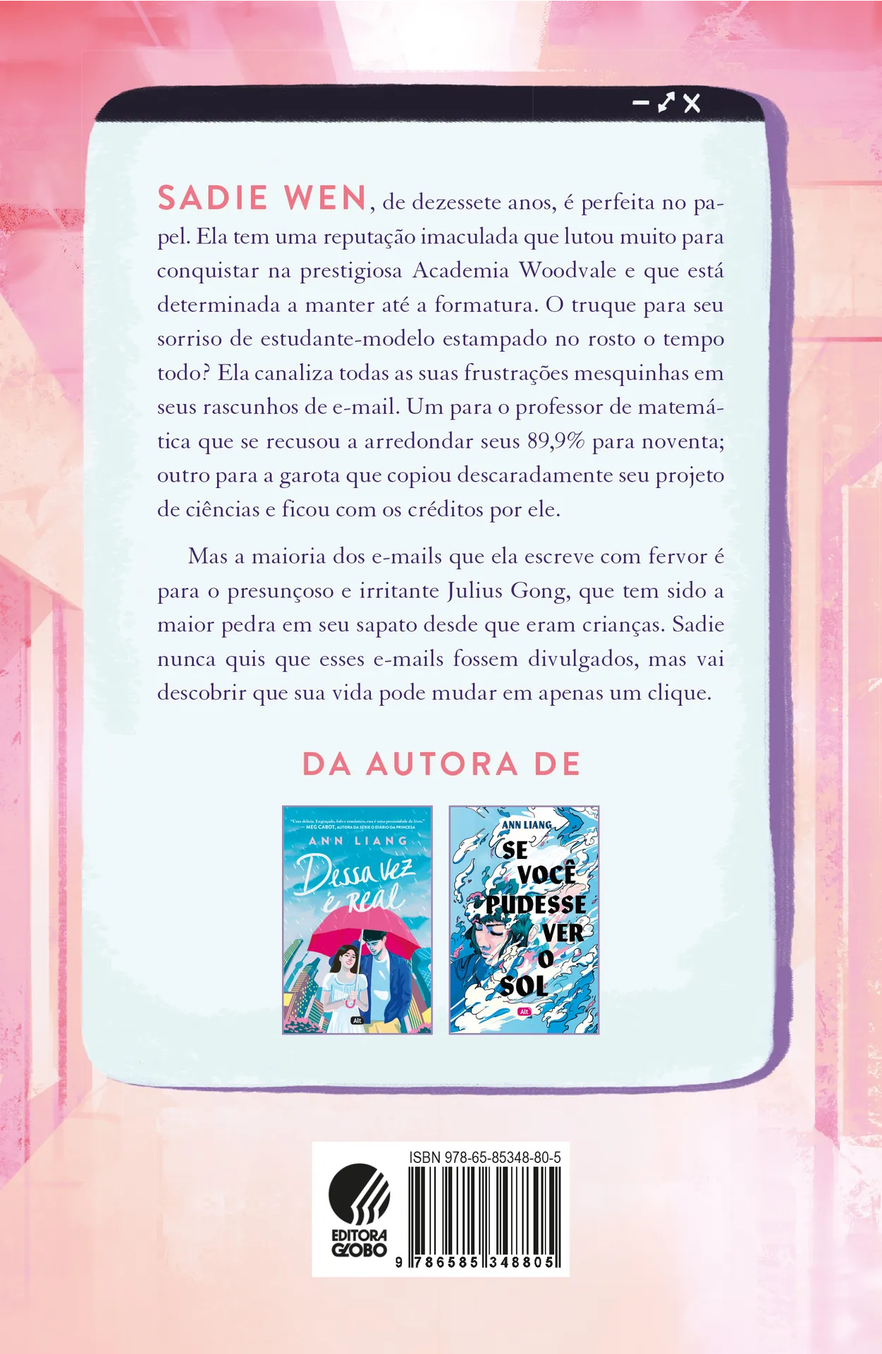 Tudo o que eu não te disse Tudo o que eu não te disse Quarta Capa