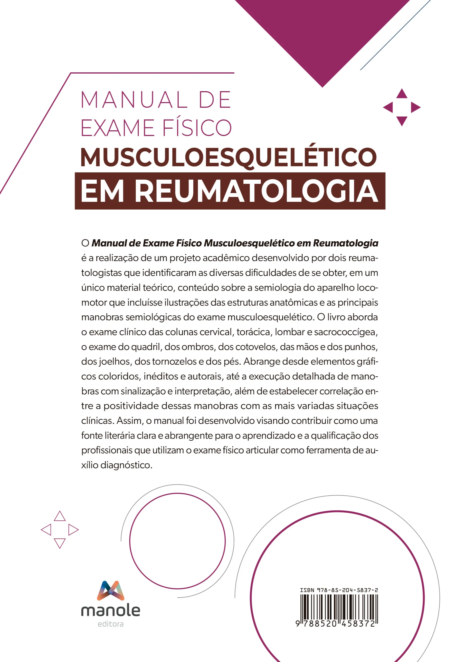 Manual de exame físico musculoesquelético em reumatologia Manual de exame físico musculoesquelético em reumatologia Quarta Capa