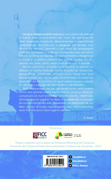 Corpo e diásporas Performativas Corpo e diásporas Performativas Quarta Capa