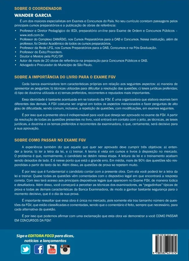 Como passar em exames e concursos FGV: Completo - 3.400 questões comentadas Como passar em exames e concursos FGV: Completo - 3.400 questões comentadas - Imagem 2