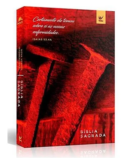 Bíblia NVI - Brochura - Vermelha cravos Bíblia NVI - Brochura - Vermelha cravos