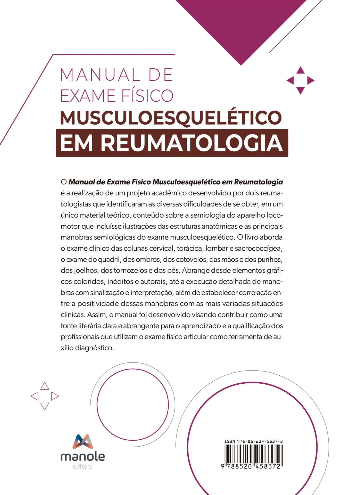 Manual de exame físico musculoesquelético em reumatologia Manual de exame físico musculoesquelético em reumatologia Quarta Capa