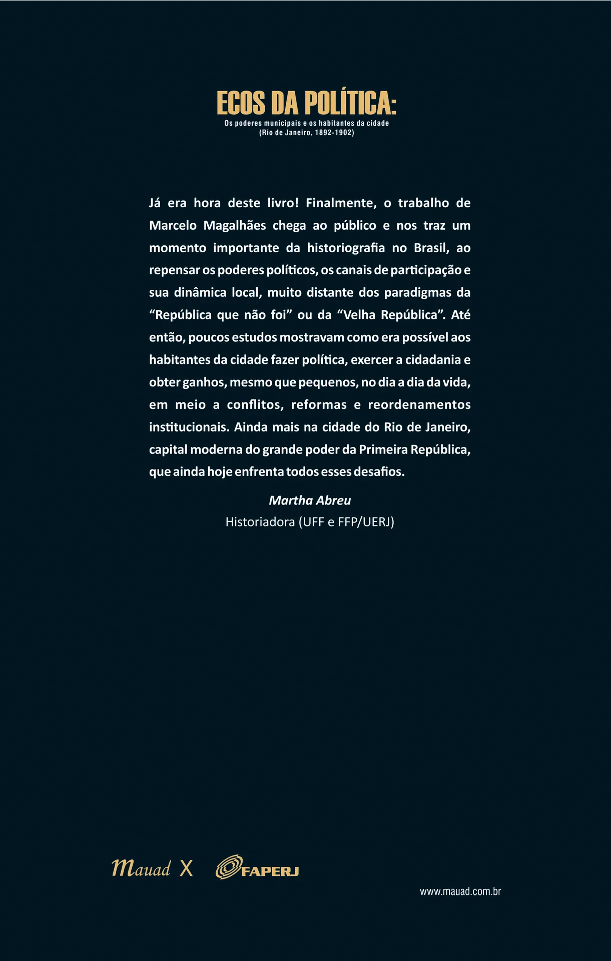 Ecos da política: os poderes municipais e os habitantes da cidade (Rio de Janeiro, 1892-1092) Ecos da política: os poderes municipais e os habitantes da cidade (Rio de Janeiro, 1892-1092) - Imagem 2