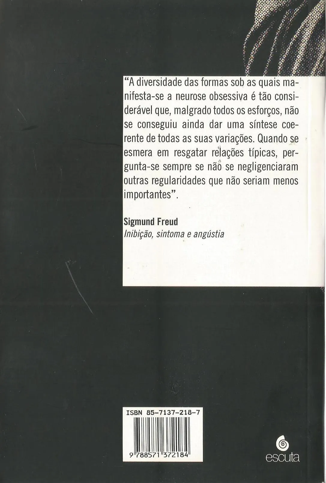 A neurose obsessiva A neurose obsessiva Quarta Capa