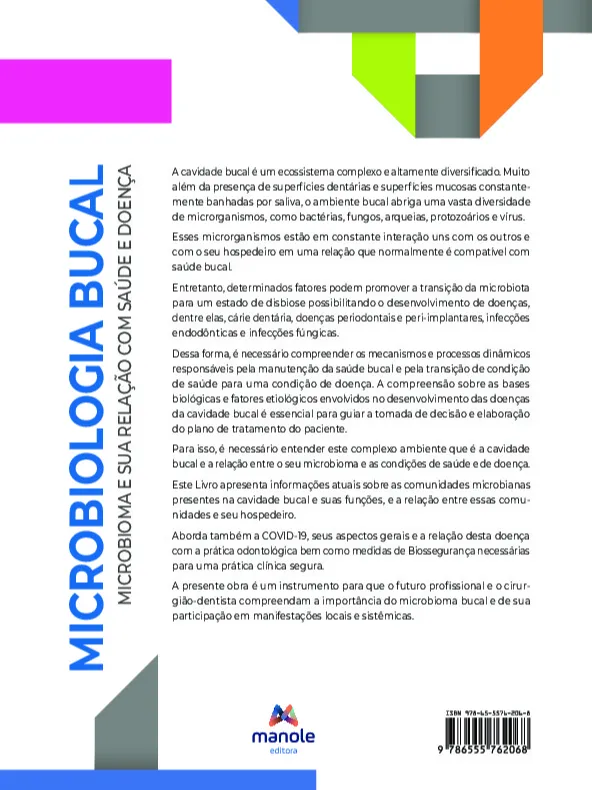 Microbiologia bucal: microbioma e sua relação com sáude e doença Microbiologia bucal Quarta Capa