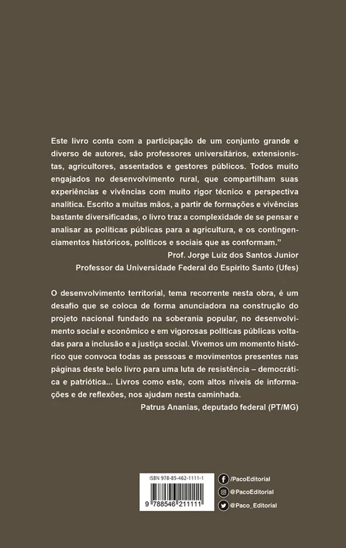 Políticas públicas, gestão social e inclusão produtiva em territórios rurais Políticas públicas, gestão social e inclusão produtiva em territórios rurais Quarta Capa