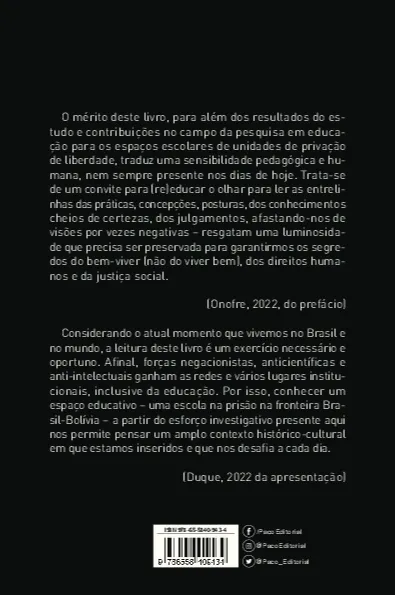 Direito à educação na prisão: segurança e ensino na fronteira Brasil/Bolívia Direito à educação na prisão: segurança e ensino na fronteira Brasil/Bolívia - Imagem 2