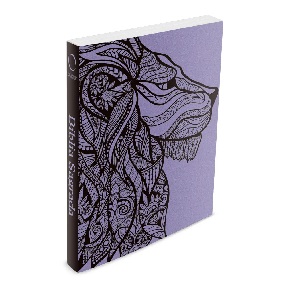 Bíblia do leão lilás - Brochura - NAA - Book7