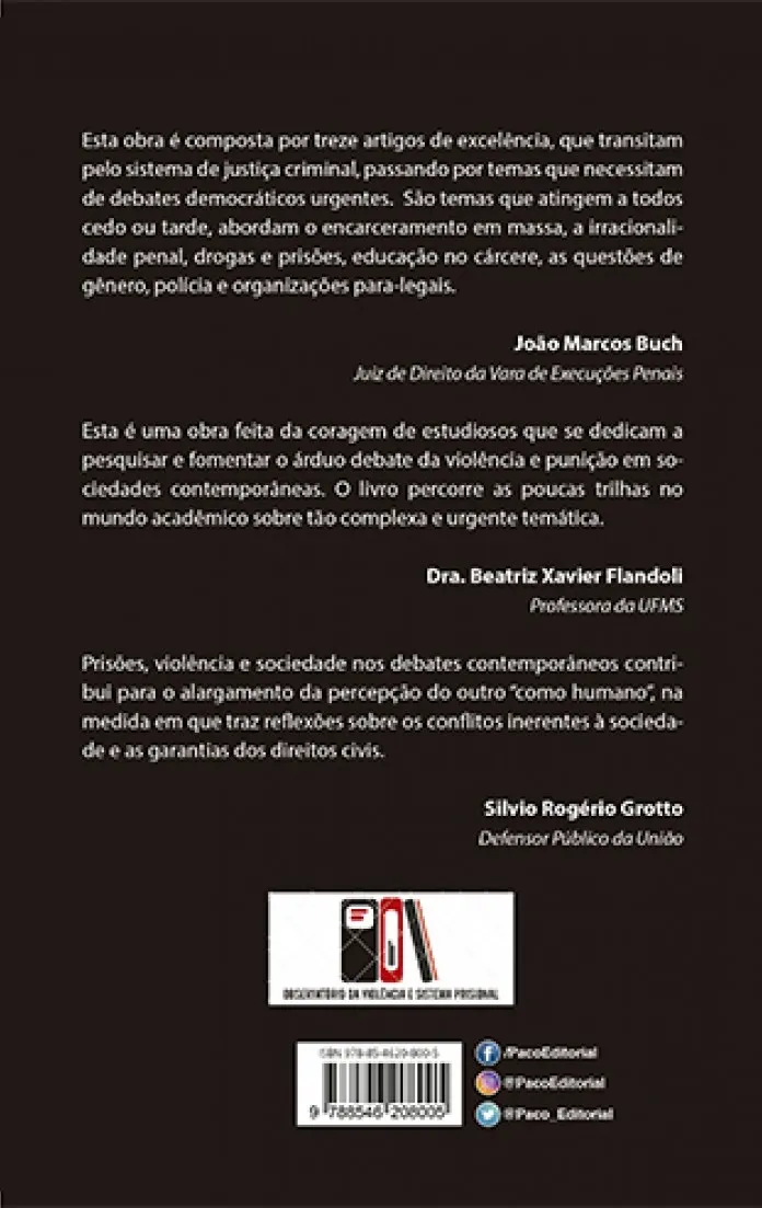 Prisões, violência e sociedade: Debates contemporâneos Prisões, violência e sociedade Quarta Capa