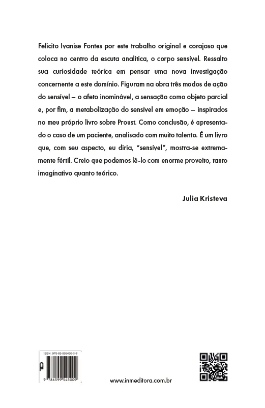 Memória corporal e transferência: Fundamentos para uma psicanálise do sensível Memória corporal e transferência Quarta Capa