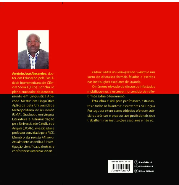 Esdruxuladas no Português de Luanda Esdruxuladas no Português de Luanda Quarta Capa