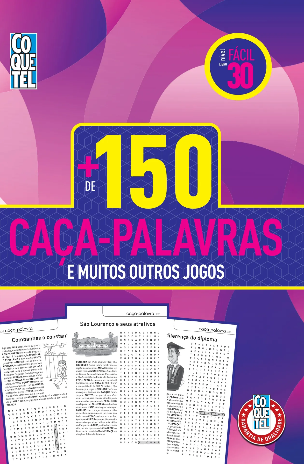 Livro coquetel mais de 150 caça-palavras nível fácil ed 30 Livro coquetel mais de 150 caça-palavras nível fácil ed 30