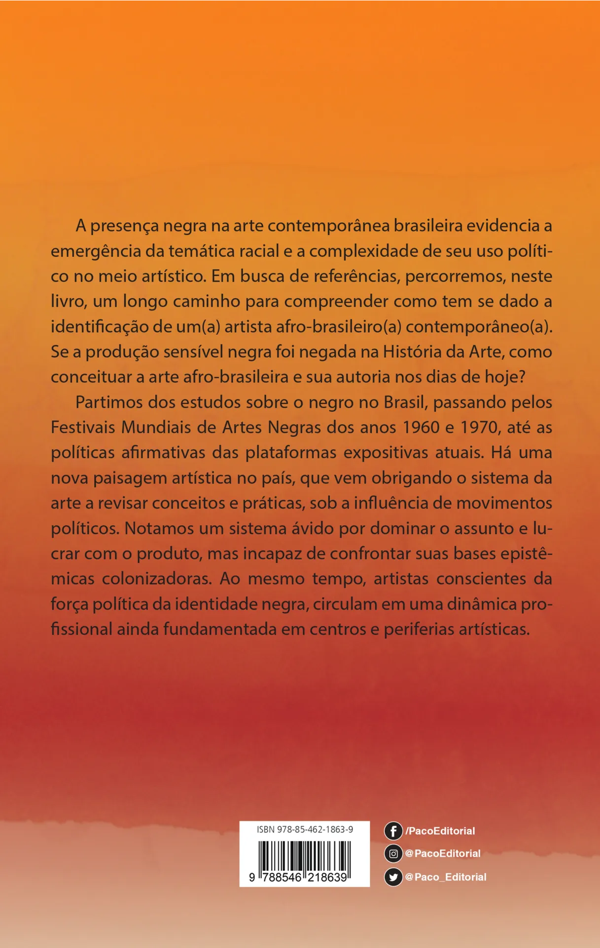 Arte afro-brasileira: identidades e artes visuais contemporâneas Arte afro-brasileira Quarta Capa