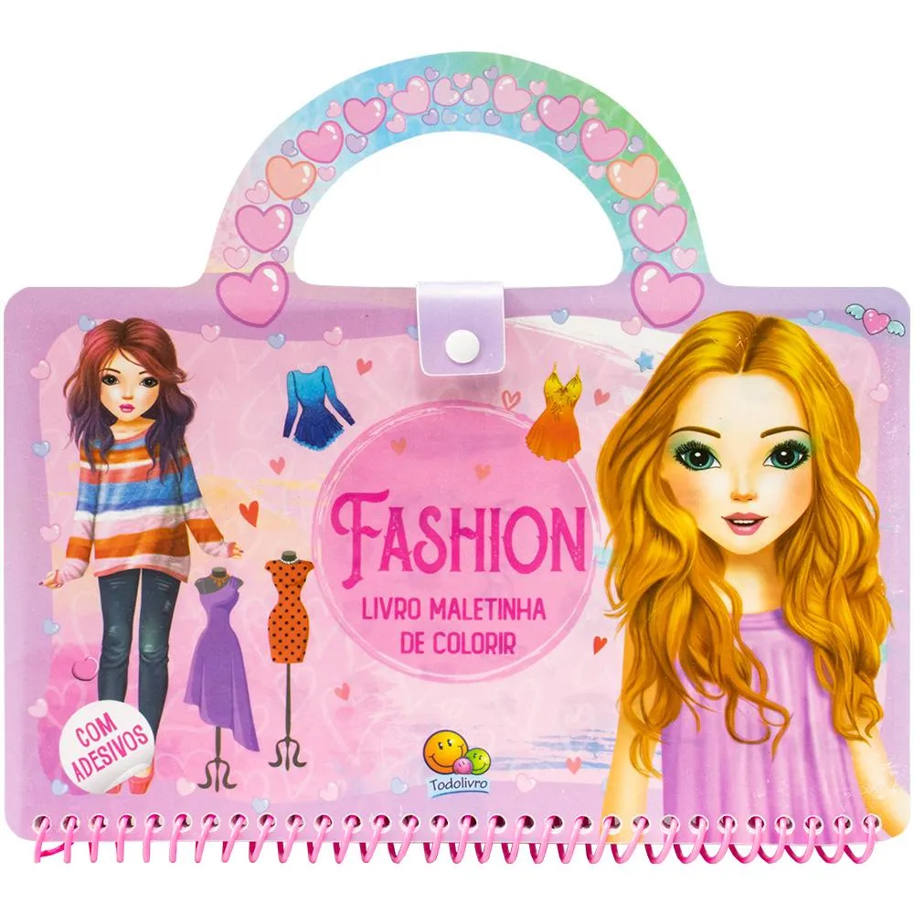 Livro maletinha de colorir - Fashion Livro maletinha de colorir - Fashion