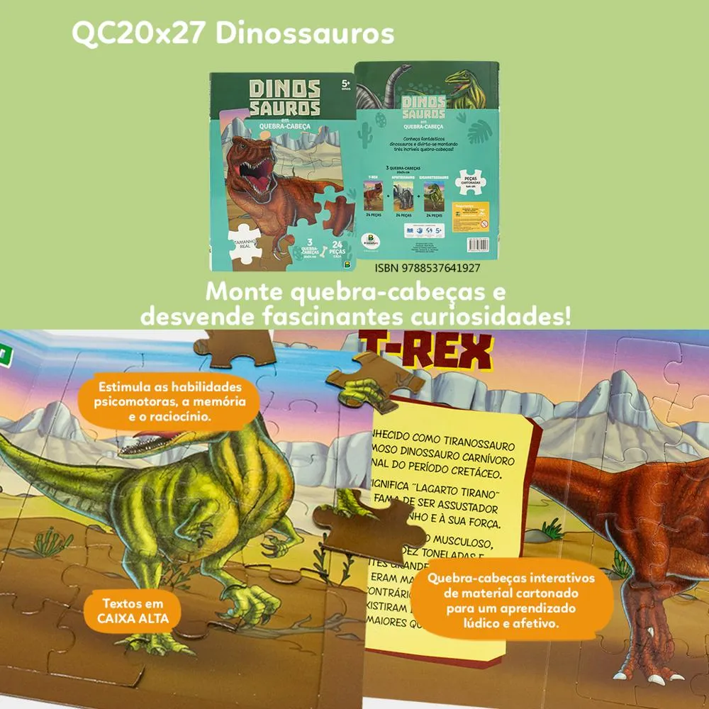 Dinossauros em Quebra-Cabeça: Dinossauros em Quebra-Cabeça: - Imagem 2