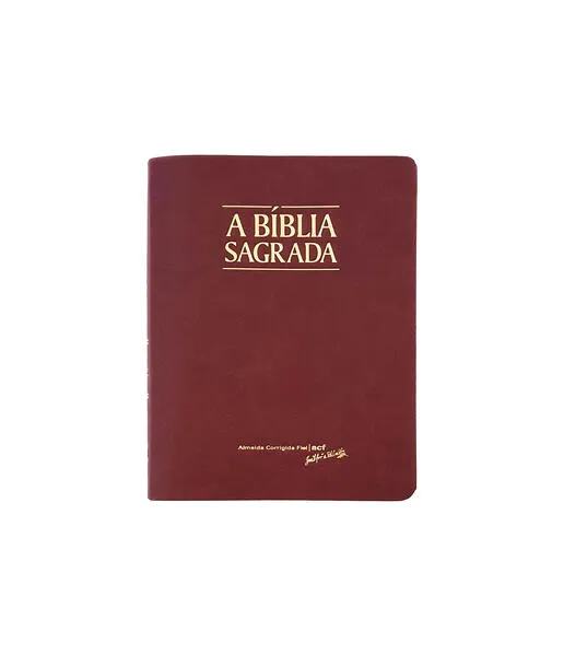 Bíblia ACF Letra Média Fina – Luxo Vinho:
