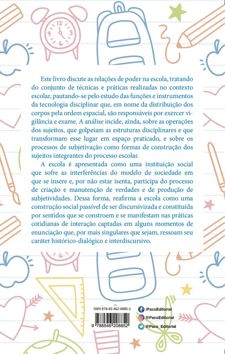 Discurso e cotidiano escolar: saberes e sujeitos Discurso e cotidiano escolar Quarta Capa