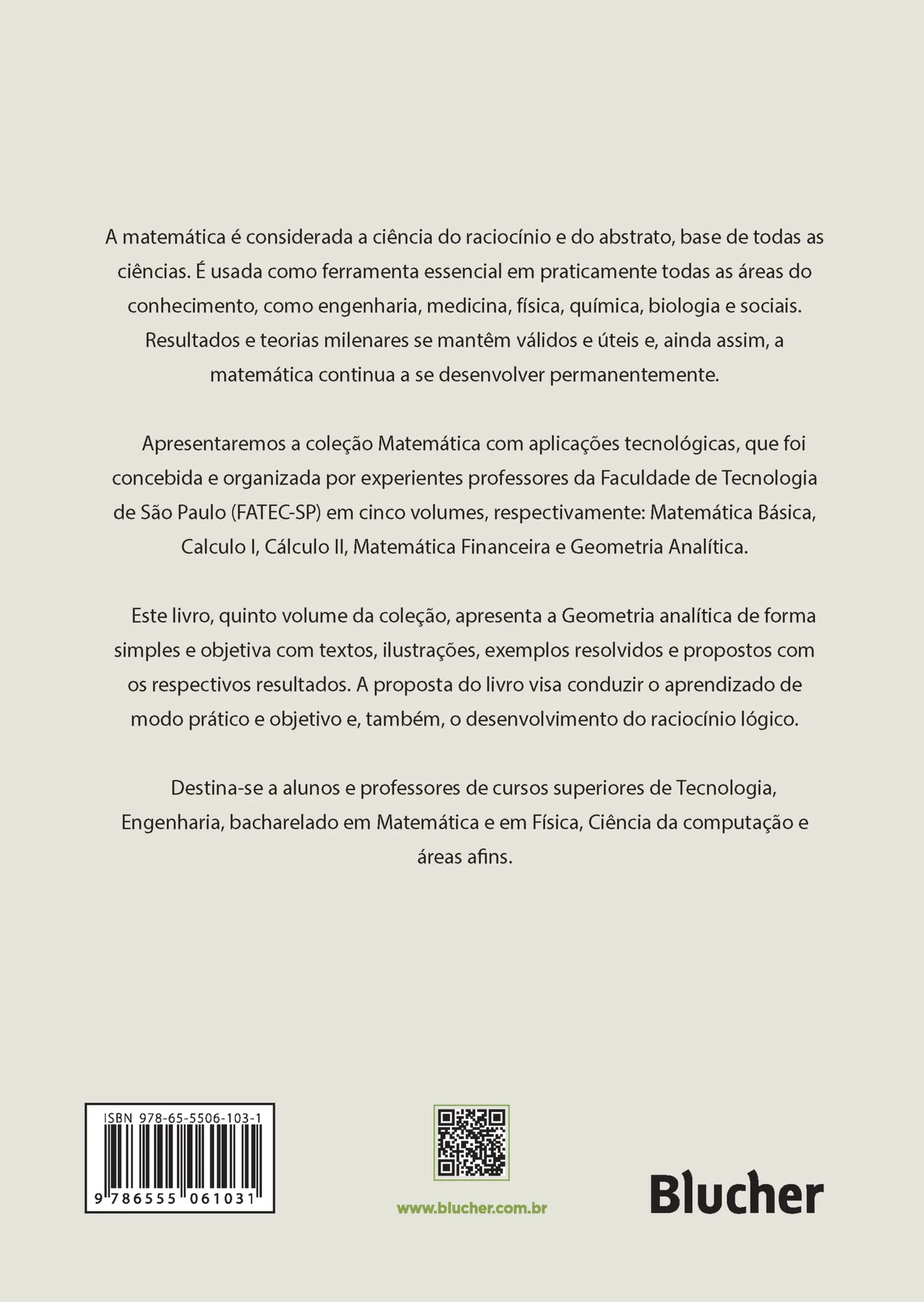 Matemática com aplicações tecnológicas: geometria analítica Matemática com aplicações tecnológicas Quarta Capa
