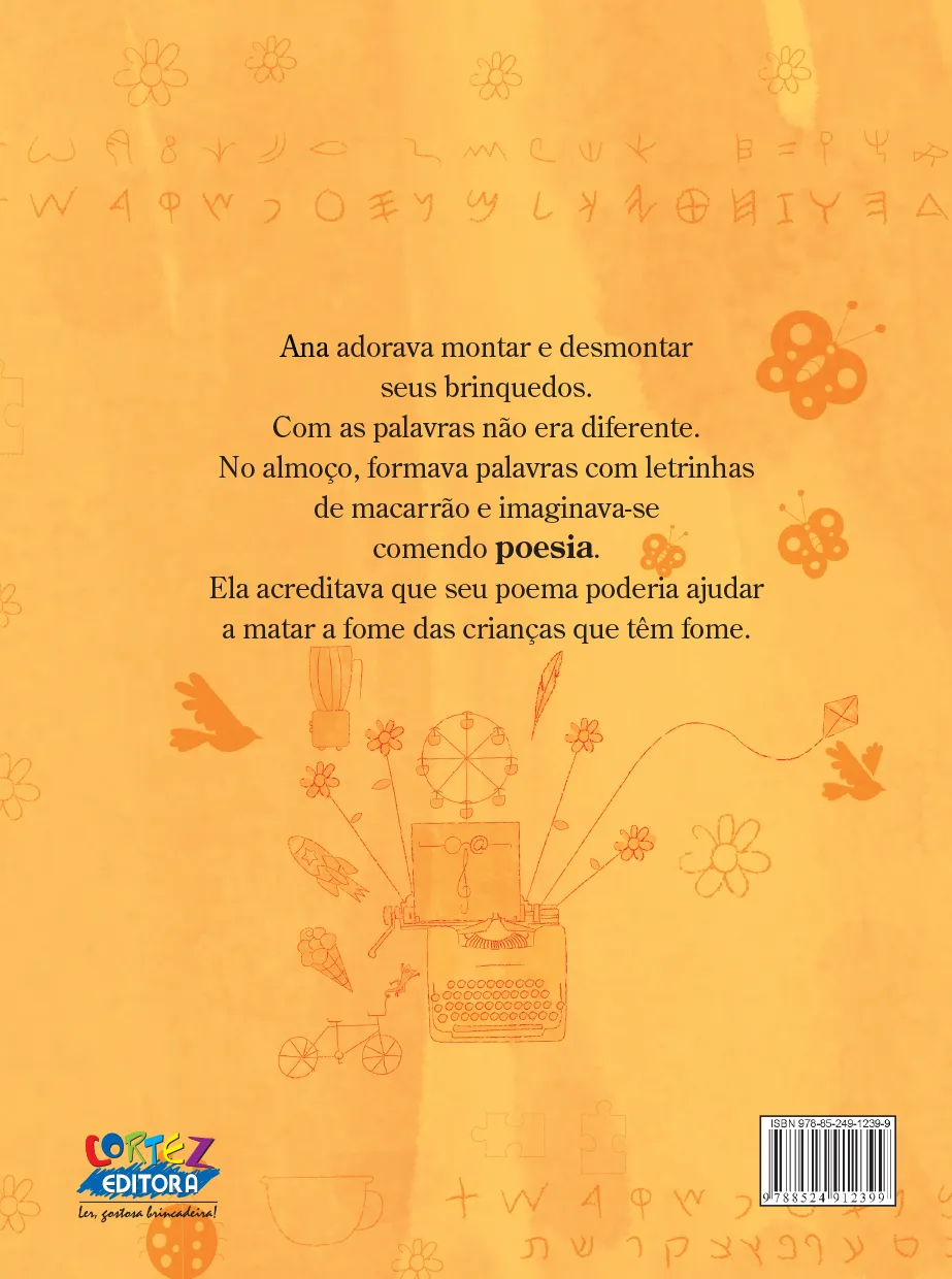 A menina que brincava com as palavras A menina que brincava com as palavras Quarta Capa