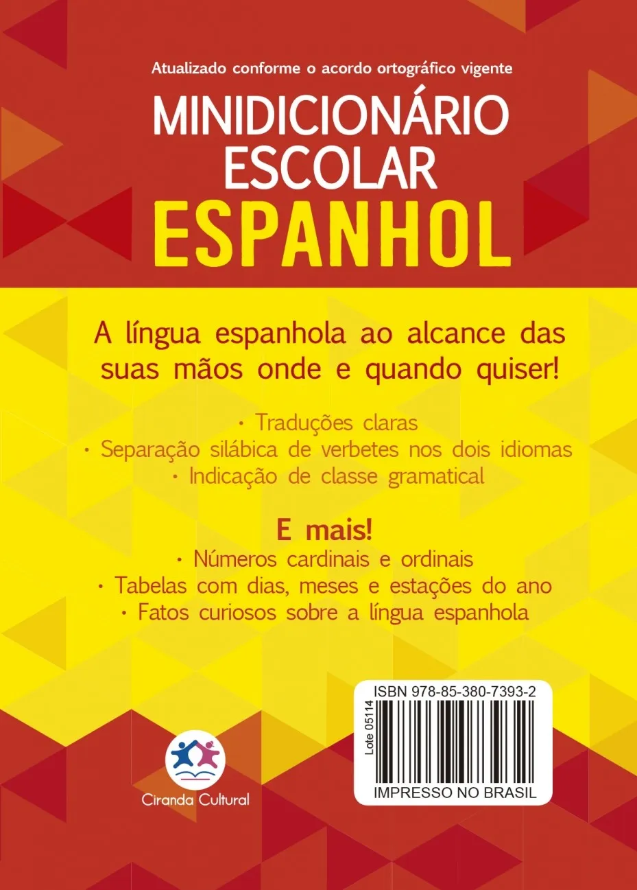 Minidicionário escolar Espanhol (papel off-set): Português - Espanhol Minidicionário escolar Espanhol (papel off-set): Português - Espanhol - Imagem 2