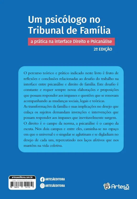 Um psicólogo no tribunal de família Um psicólogo no tribunal de família Quarta Capa