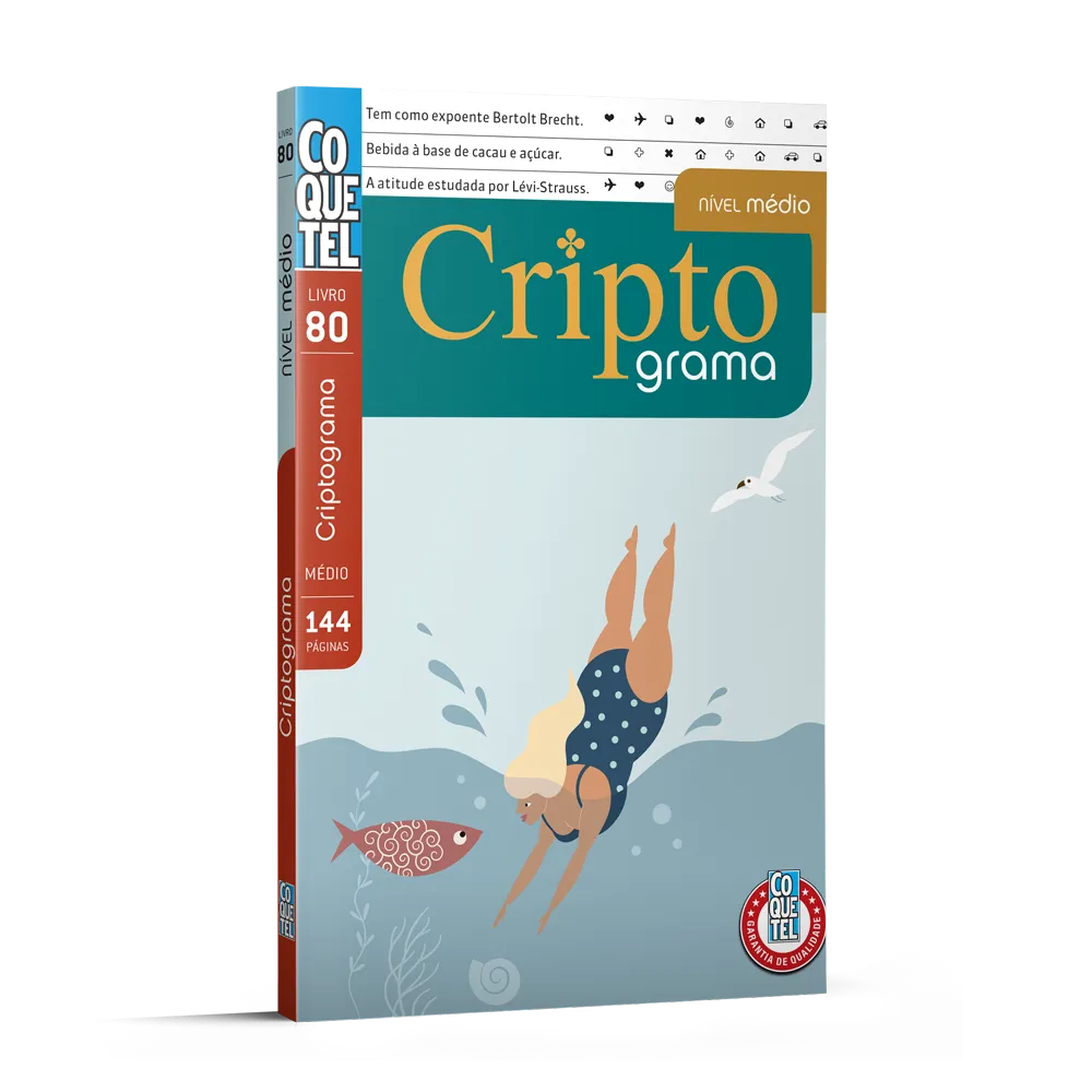 Livro coquetel criptograma nível médio ed 80 Livro coquetel criptograma nível médio ed 80