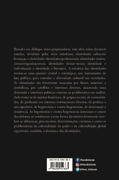 Identidades Identidades Quarta Capa