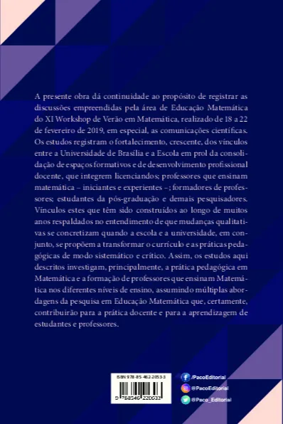Ensino de matemática: estudos e abordagens práticas na educação básica e superior Ensino de matemática Quarta Capa