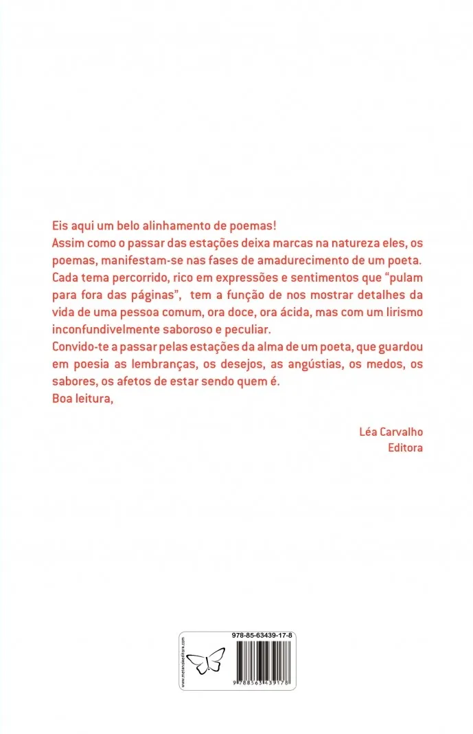 Cores de um poeta inverso Cores de um poeta inverso Quarta Capa