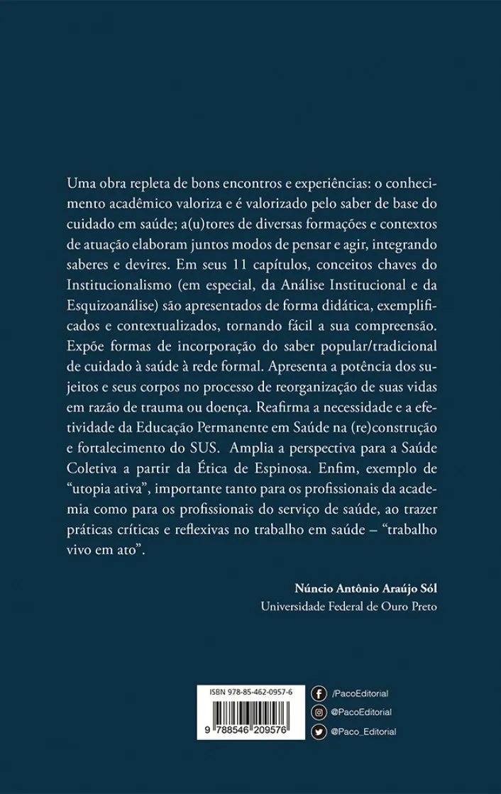 Rizoma: saúde coletiva e instituições Rizoma Quarta Capa