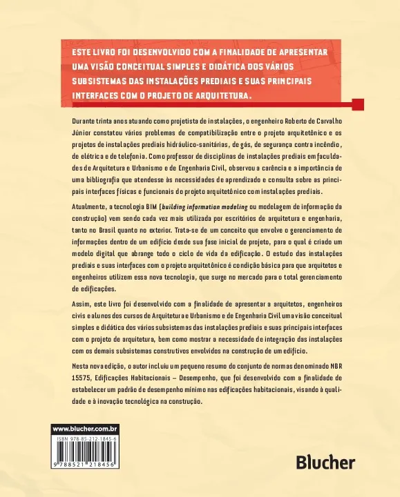 Interfaces prediais: hidráulica, gás, segurança contra incêndio, elétrica, telefonia e NBR 15575: norma de desempenho Interfaces prediais: hidráulica, gás, segurança contra incêndio, elétrica, telefonia e NBR 15575: norma de desempenho - Imagem 2