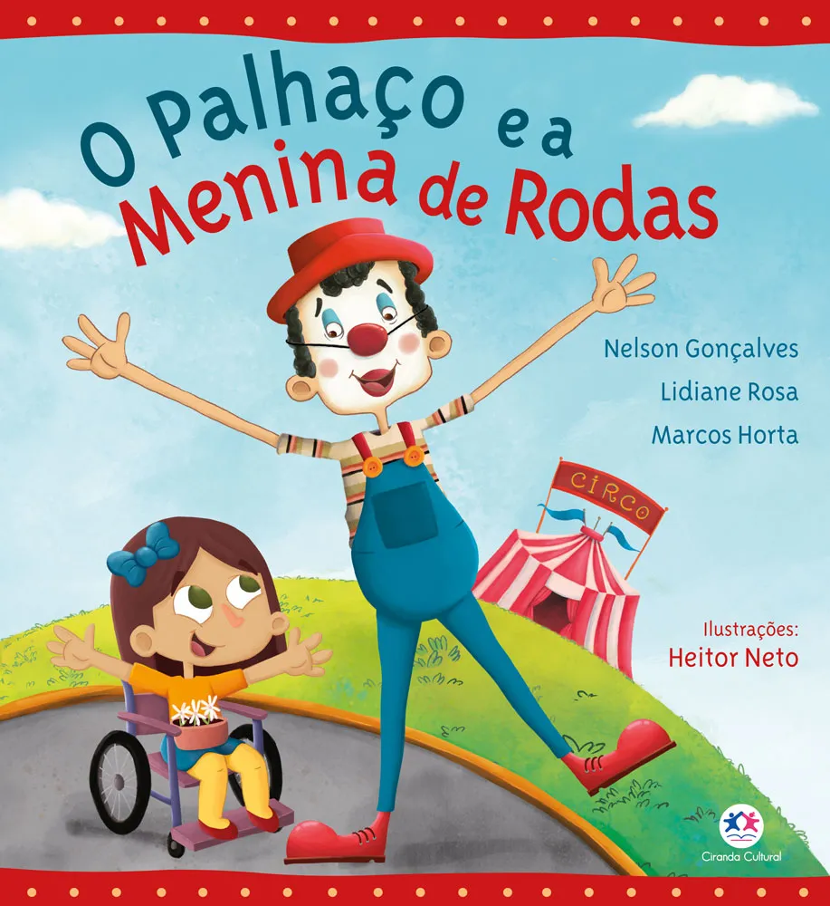 O palhaço e a menina de rodas O palhaço e a menina de rodas