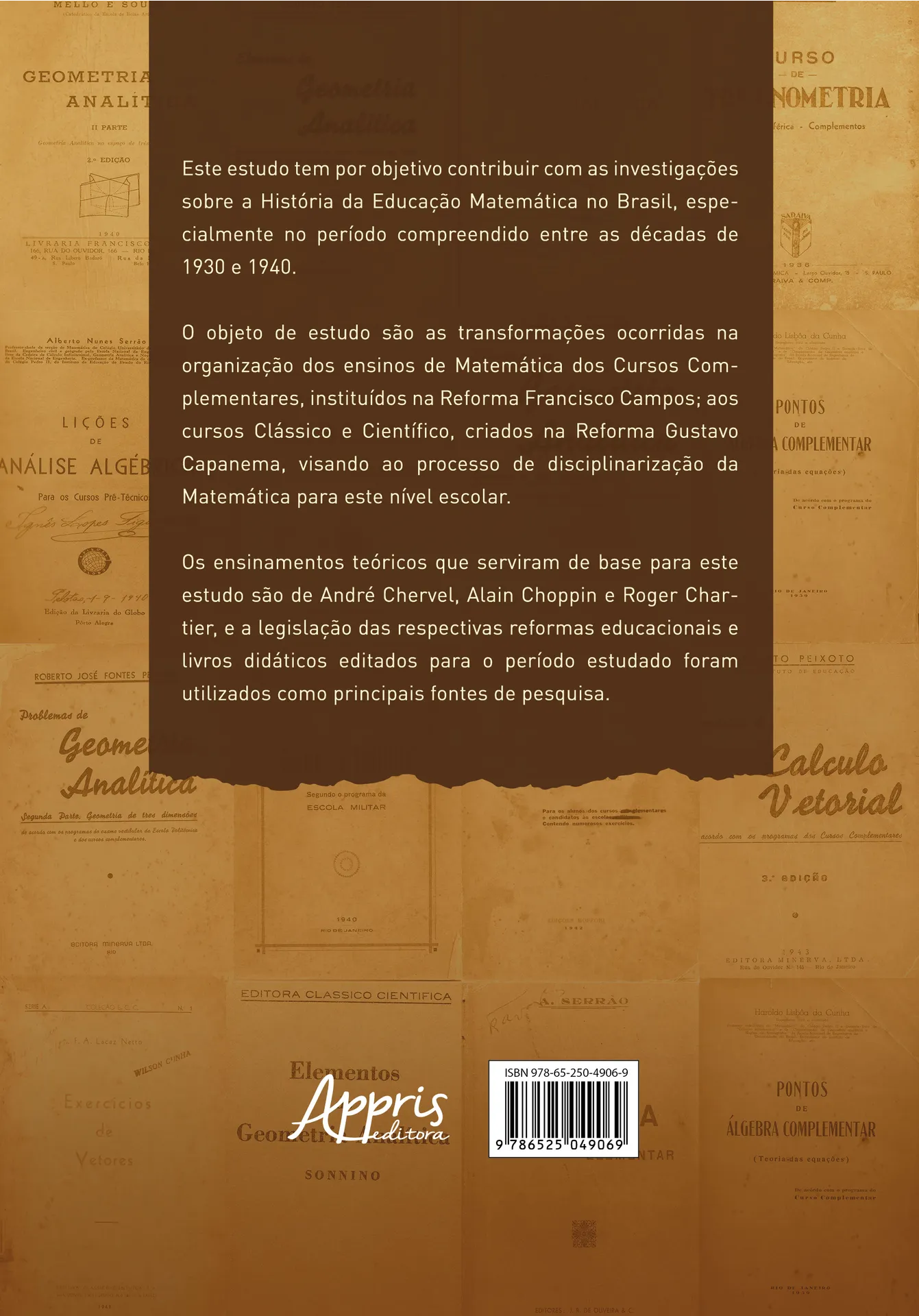 Livros didáticos e a reorganização da matemática escolar no 2º ciclo do ensino secundário – 1936 a 1951: Livros didáticos e a reorganização da matemática escolar no 2º ciclo do ensino secundário – 1936 a 1951: - Imagem 2