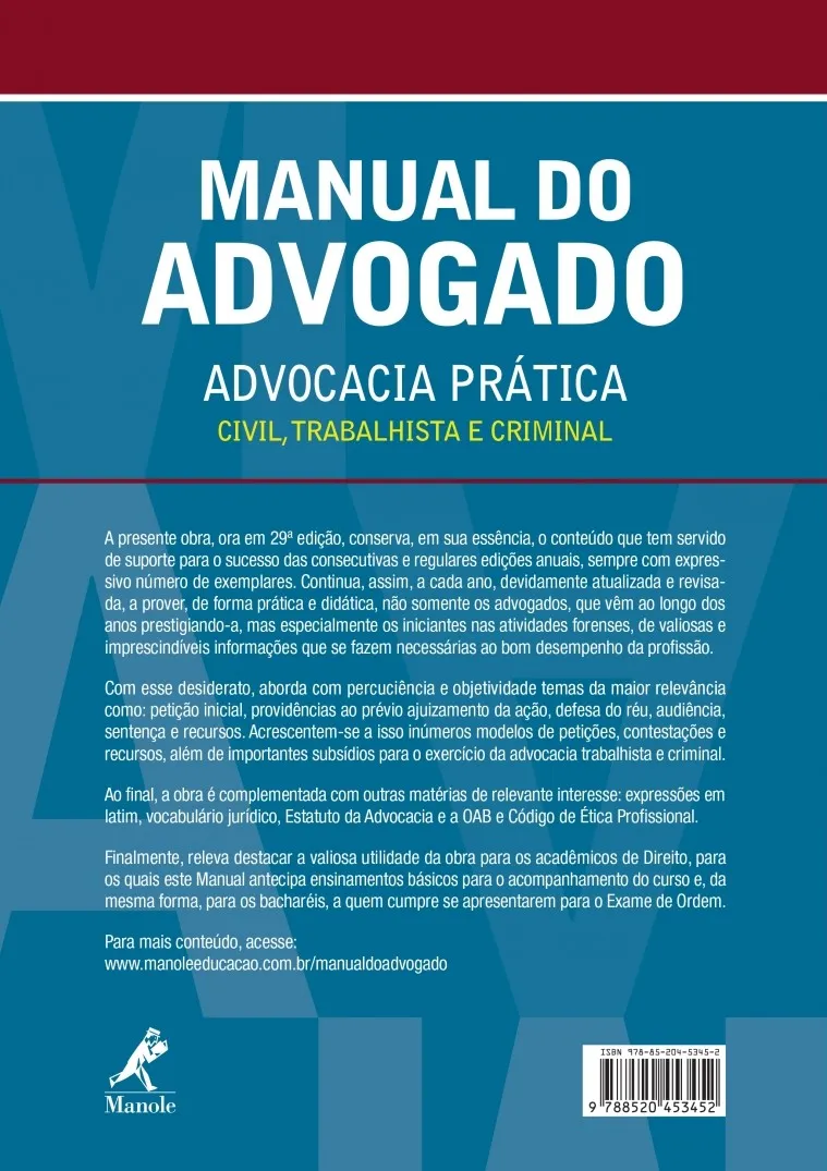 Manual do advogado: Advocacia prática: civil, trabalhista e criminal Manual do advogado: Advocacia prática: civil, trabalhista e criminal - Imagem 2