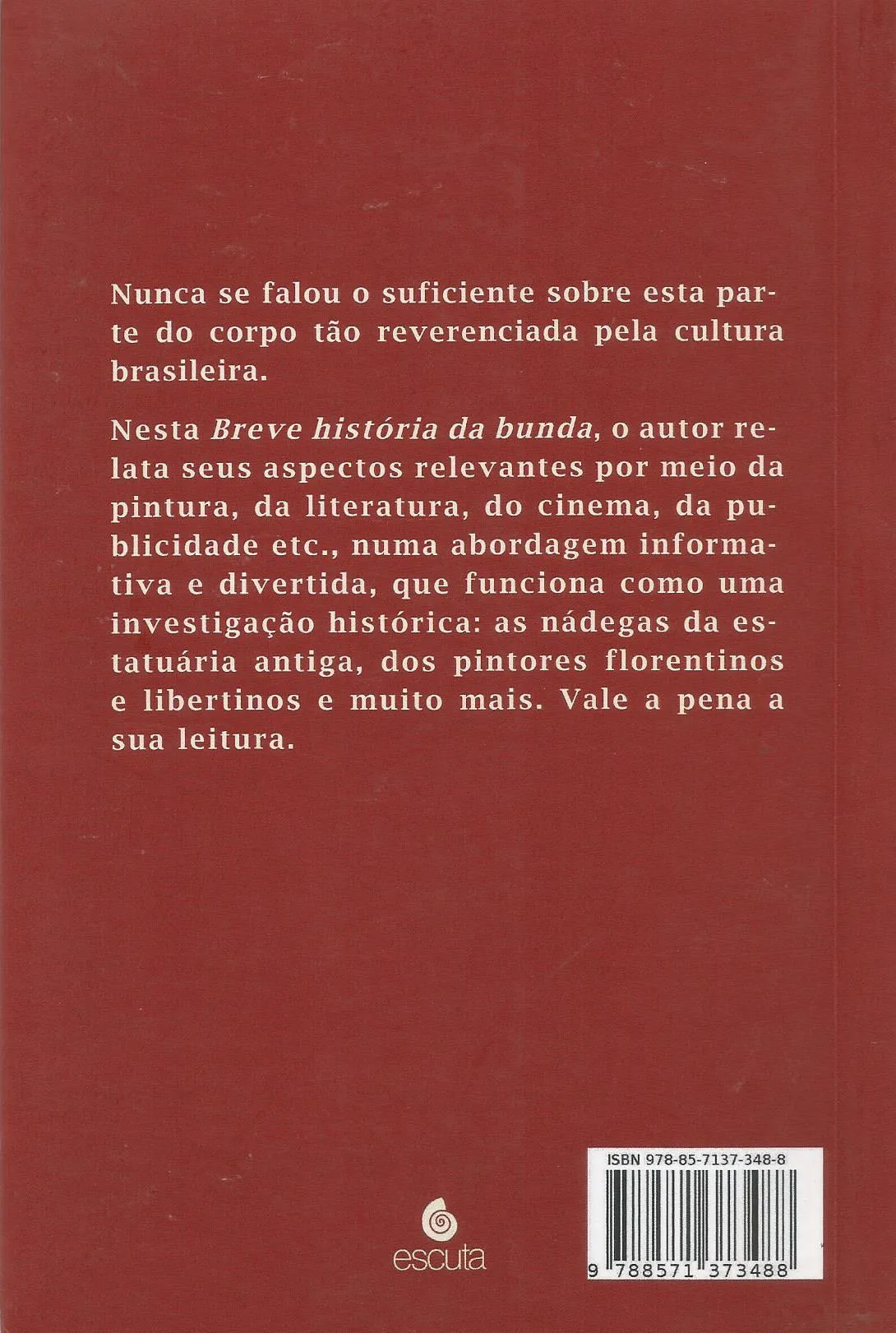 Breve história da bunda Breve história da bunda Quarta Capa