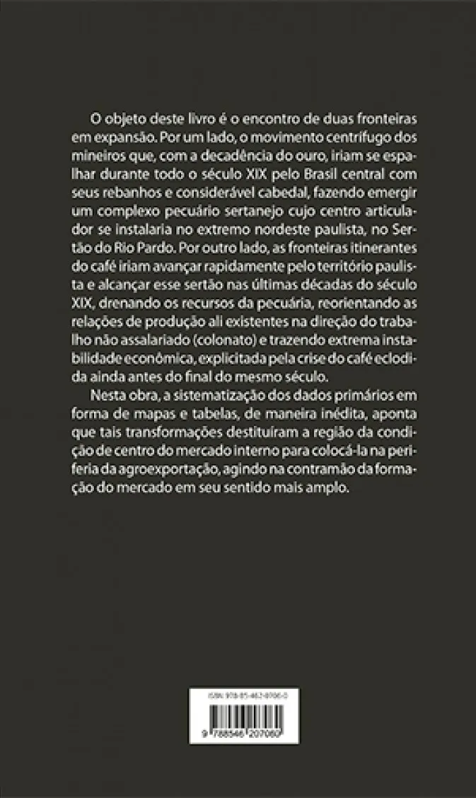 De centro a periferia: Transformações no mercado interno paulista (séc. XIX) De centro a periferia Quarta Capa