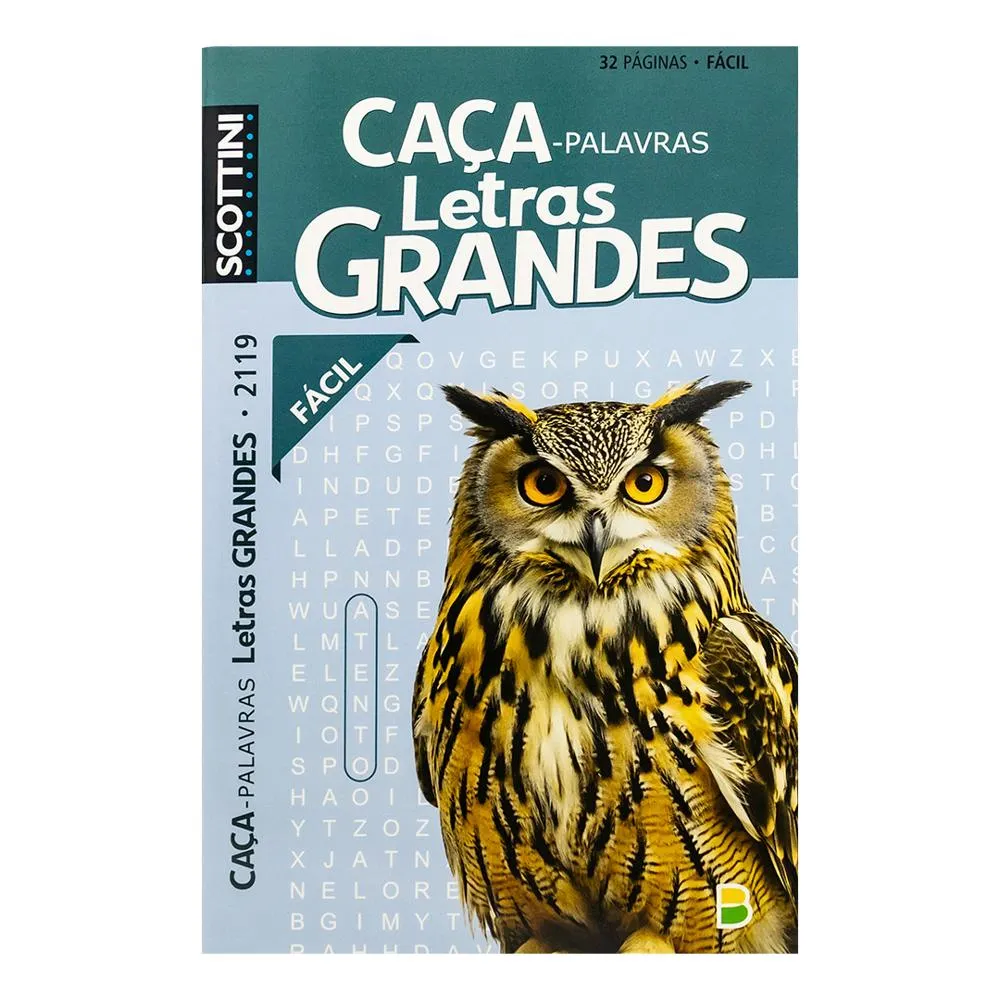 Scottini Caça-Palavras Letras Grandes (32p) N.2119 (Fácil) Scottini Caça-Palavras Letras Grandes (32p) N.2119 (Fácil)